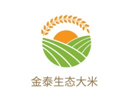 金泰生态大米品牌logo设计