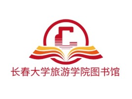 长春大学旅游学院图书馆logo标志设计