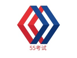 55考试logo标志设计