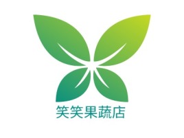 笑笑果蔬店品牌logo设计