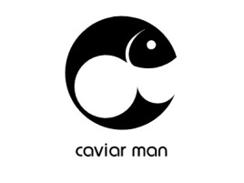 caviar man门店logo设计