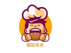 媚姐美食品牌logo设计