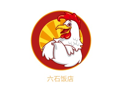 六石饭店店铺logo头像设计