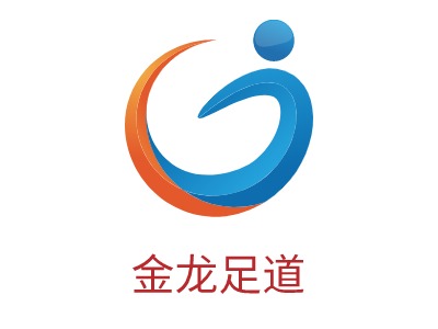 金龙足道养生logo标志设计