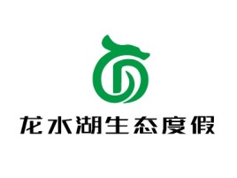 龙水湖生态度假logo标志设计