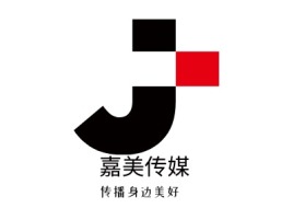 嘉美传媒logo标志设计