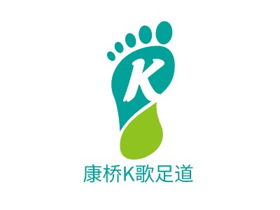 康桥K歌足道养生logo标志设计