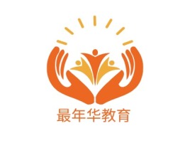 最年华教育logo标志设计