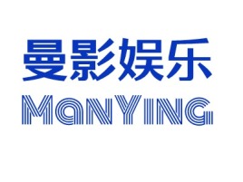 曼影娱乐logo标志设计