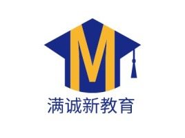 满诚新教育logo标志设计