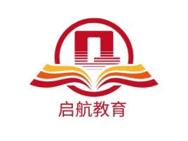 启航教育logo标志设计