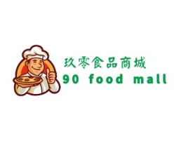 90 food mall品牌logo设计
