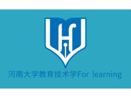 河南大学教育技术学For learninglogo标志设计
