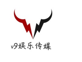 v9娱乐传媒logo标志设计