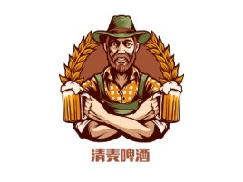 清麦啤酒品牌logo设计
