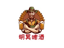 江苏明昊啤酒店铺标志设计
