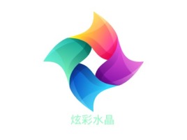 炫彩水晶店铺logo头像设计
