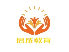 启成教育logo标志设计