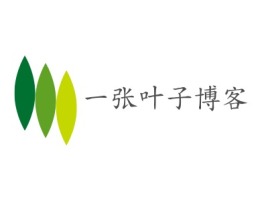 上海一张叶子博客公司logo设计