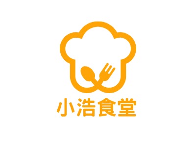 小浩食堂店铺logo头像设计