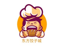 东方饺子城店铺logo头像设计
