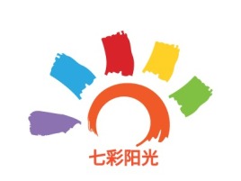 七彩阳光logo标志设计
