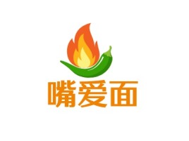 四川嘴爱面店铺logo头像设计