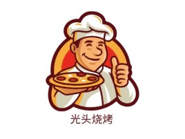 光头烧烤品牌logo设计