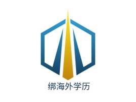 湖南龍绑海外学历logo标志设计
