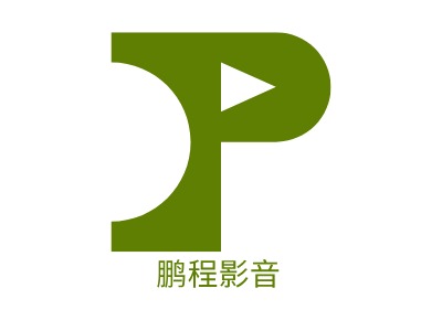 鹏程影音logo标志设计