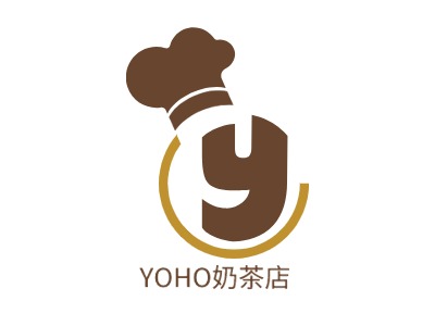 YOHO奶茶店LOGO设计