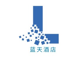 蓝天酒店名宿logo设计