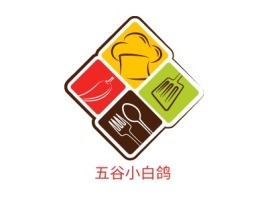 五谷小白鸽店铺logo头像设计