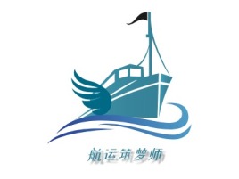 广东航运筑梦师logo标志设计