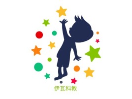 广东伊瓦科教logo标志设计