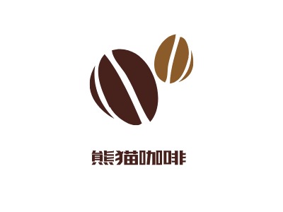 熊猫咖啡店铺logo头像设计