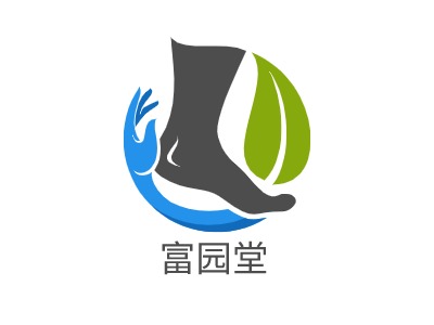 富园堂养生logo标志设计