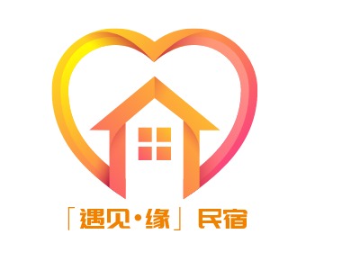 「遇见•缘」民宿名宿logo设计