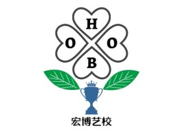 宏博艺校logo标志设计