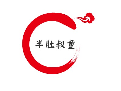 半毒书童logo标志设计