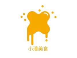 小潘美食店铺logo头像设计
