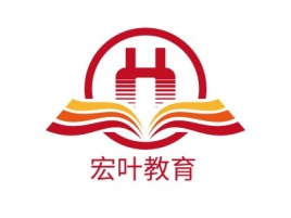 宏叶教育logo标志设计