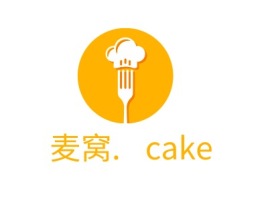麦窝.  cake品牌logo设计