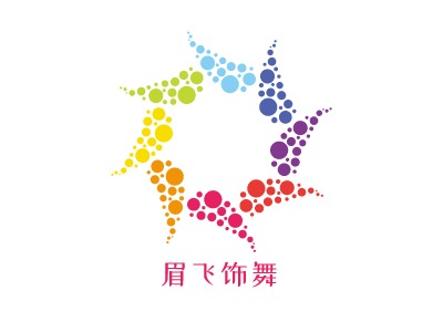 眉飞饰舞门店logo设计
