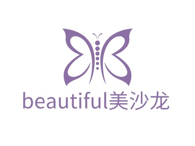 beautiful美沙龙门店logo设计