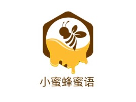 小蜜蜂蜜语品牌logo设计