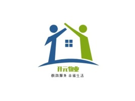 河北开元物业公司logo设计