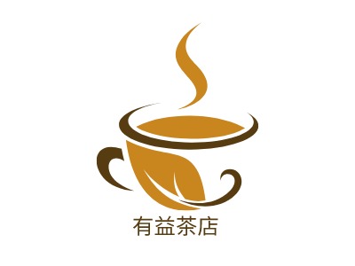 有益茶店店铺logo头像设计
