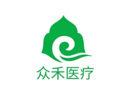 众禾医疗养生logo标志设计