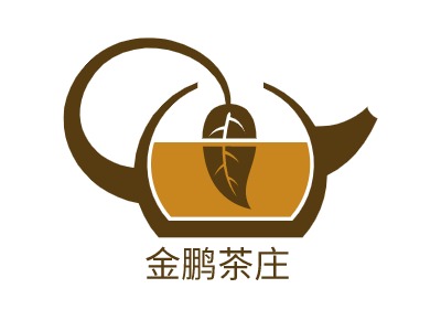 金鹏茶庄店铺logo头像设计
